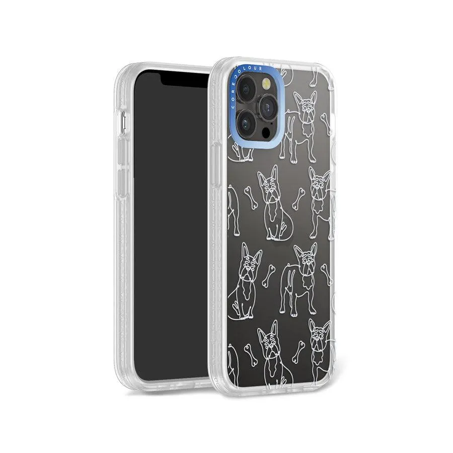 iPhone 12 Pro French Bulldog Minimal Line Phone Case