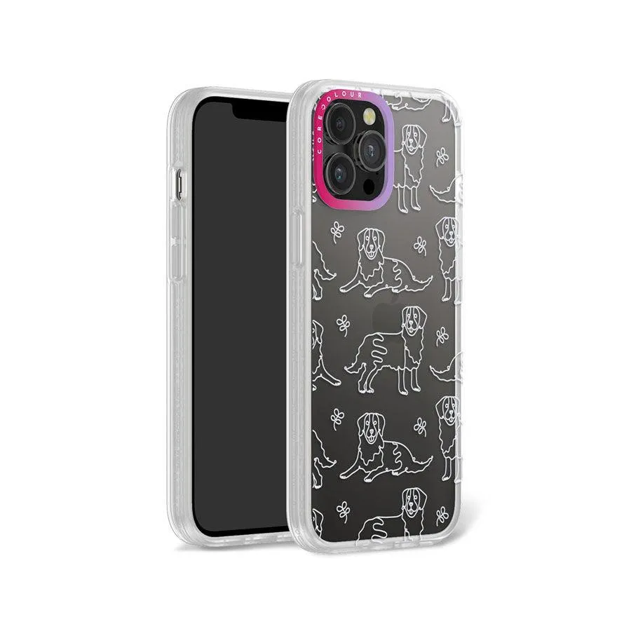 iPhone 12 Pro Max Pug Minimal Line Phone Case