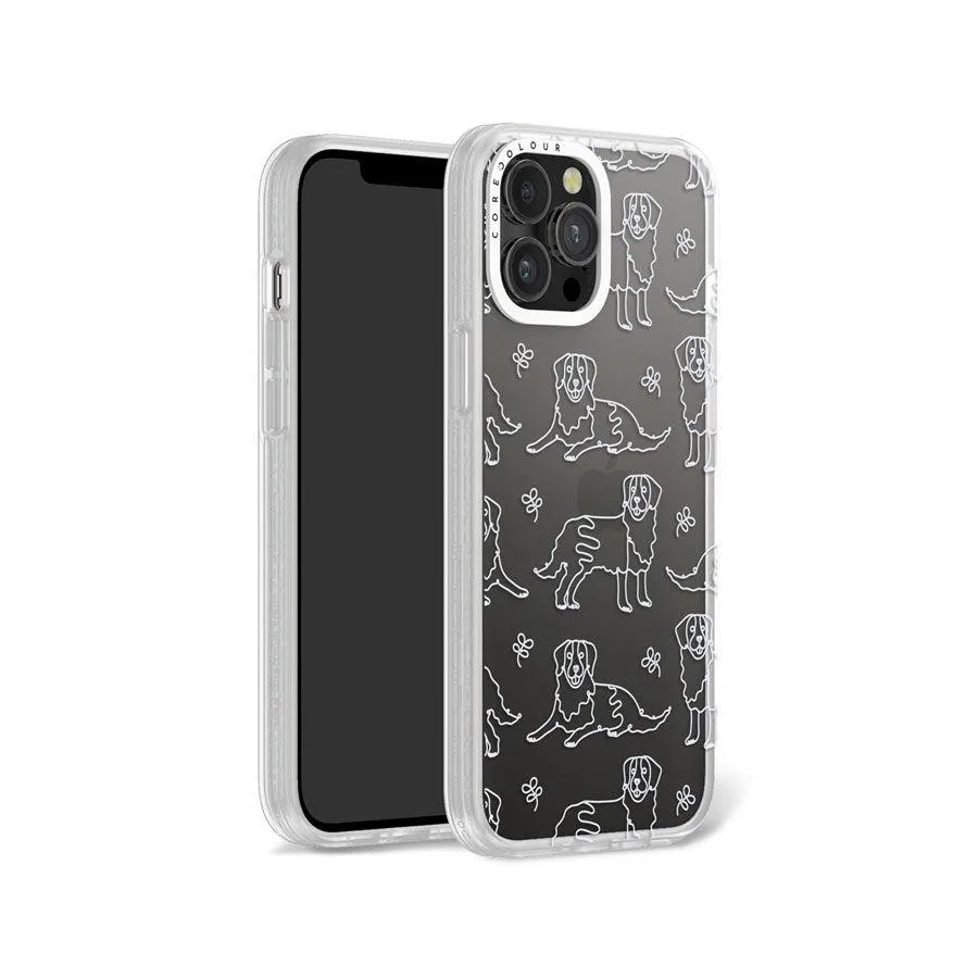 iPhone 12 Pro Max Pug Minimal Line Phone Case