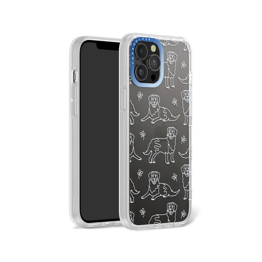 iPhone 12 Pro Max Pug Minimal Line Phone Case