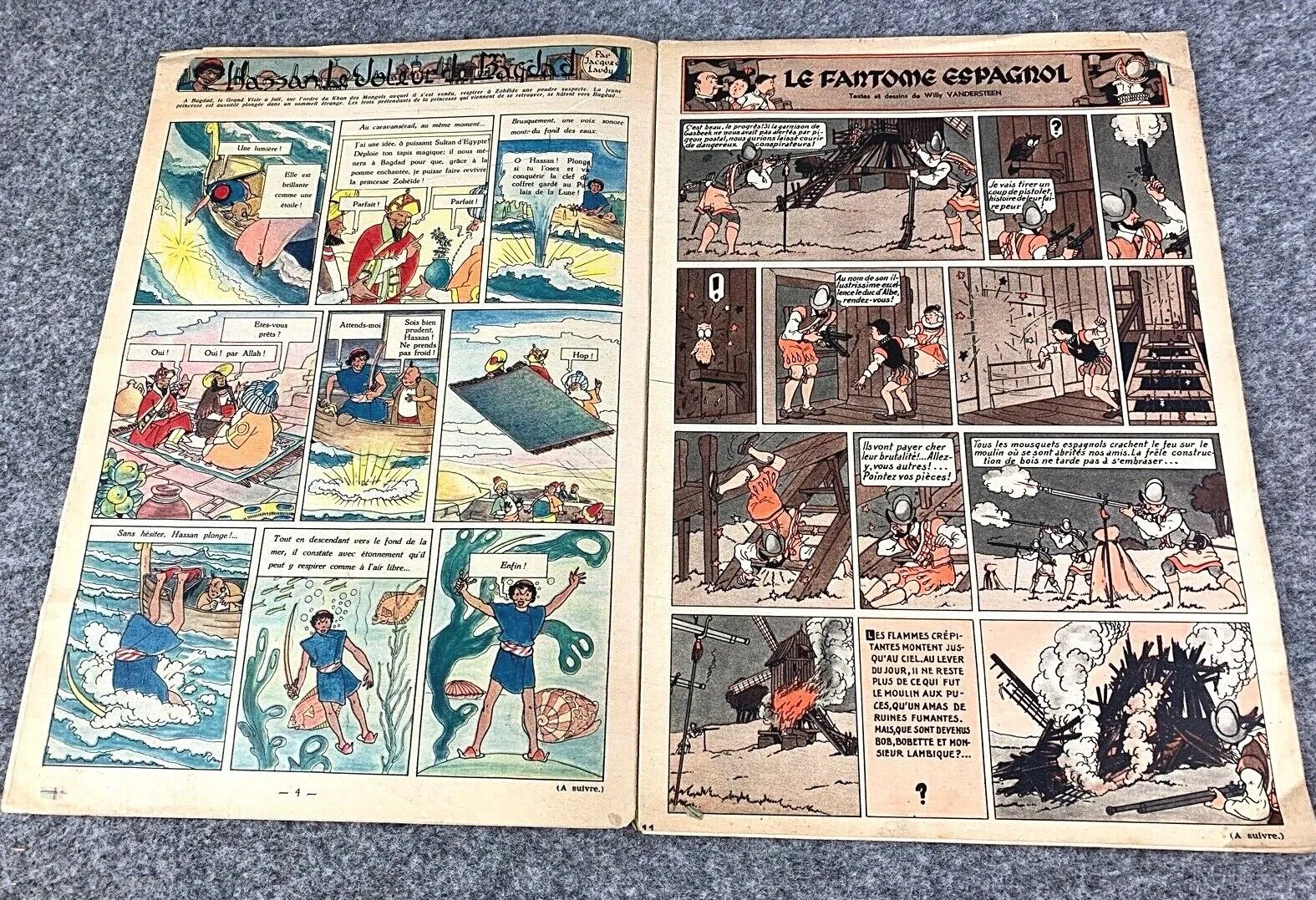 JOURNAL TINTIN Issue 27: 1949 Herge Cover Edition Vintage Comic EO Couverture