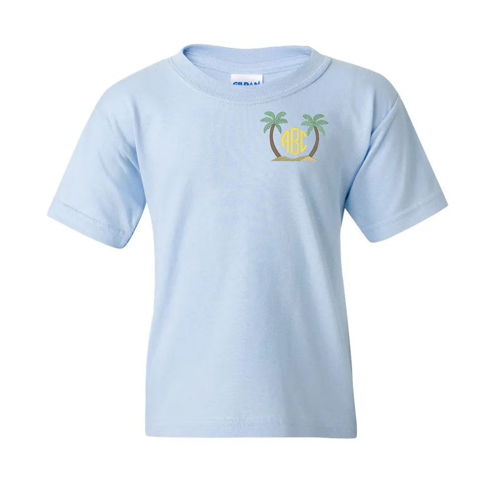 Kids Monogrammed Palm Trees T-Shirt