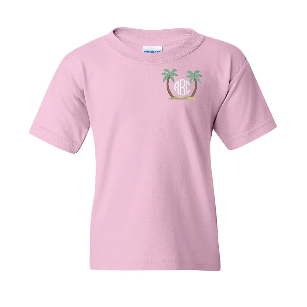 Kids Monogrammed Palm Trees T-Shirt