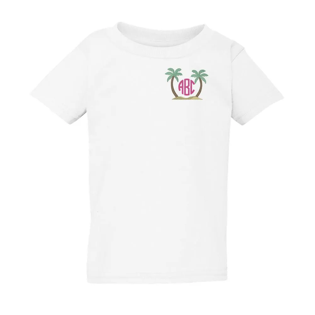 Kids Monogrammed Palm Trees T-Shirt