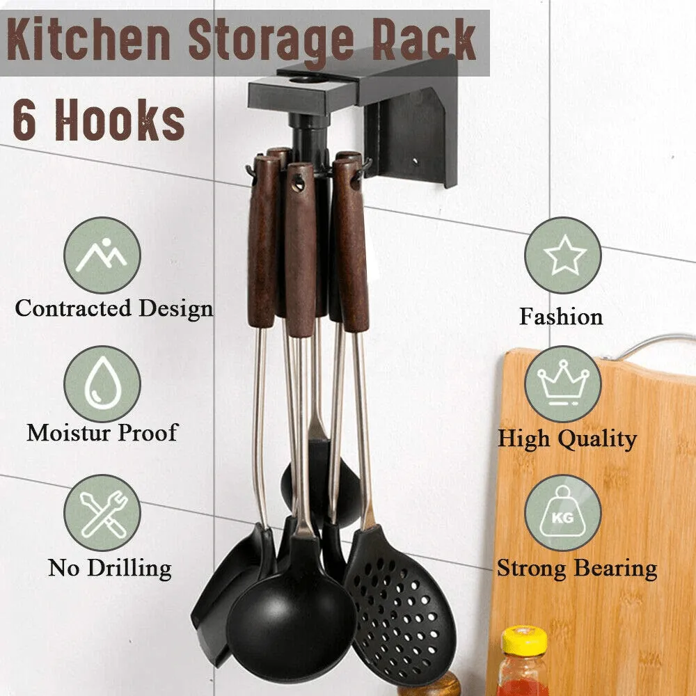 Kitchen Helper - Nail-Free Rotating Hooks