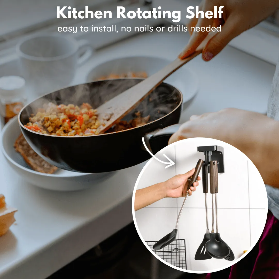 Kitchen Helper - Nail-Free Rotating Hooks