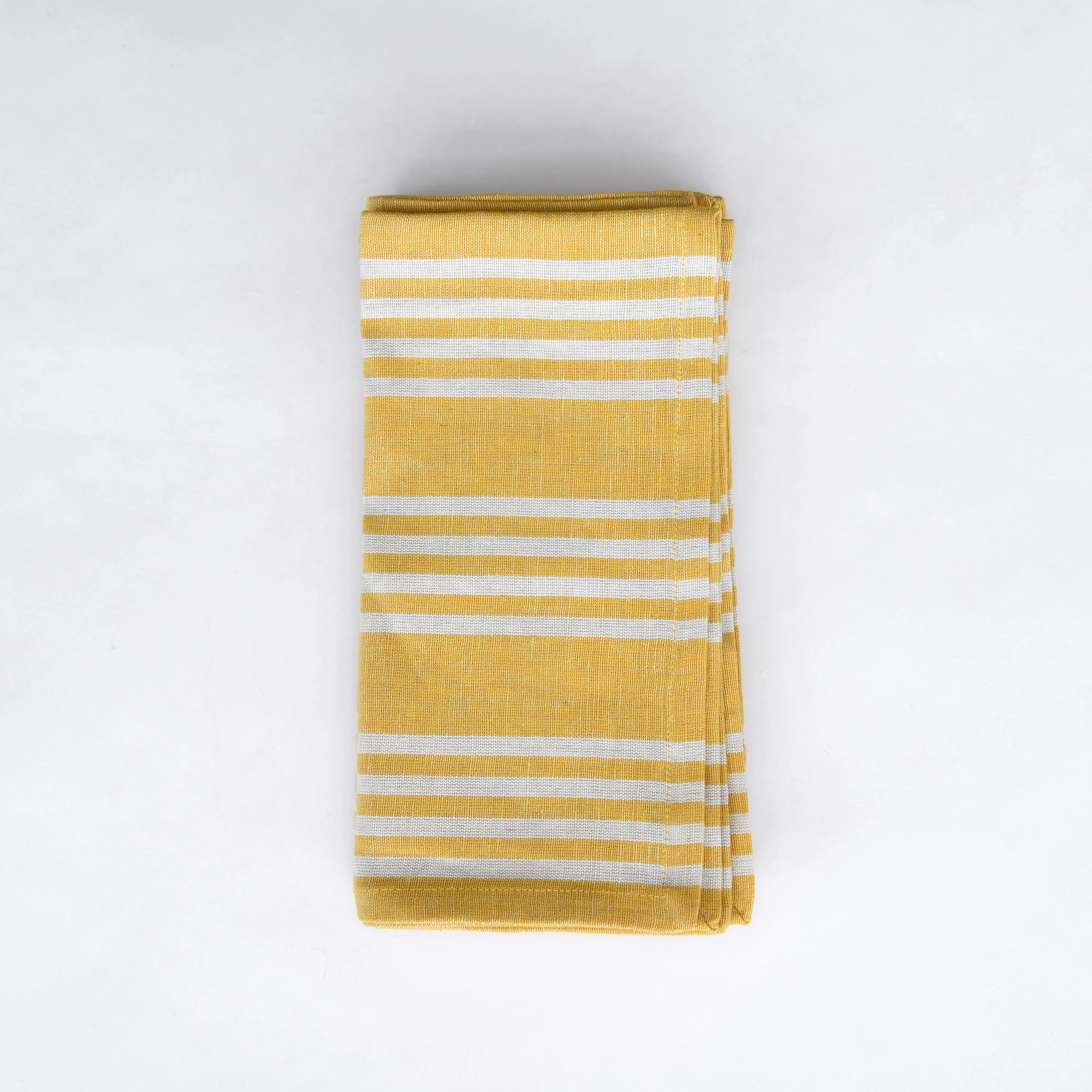 Linen   Cotton Ticking Stripe Napkins, Set of 4