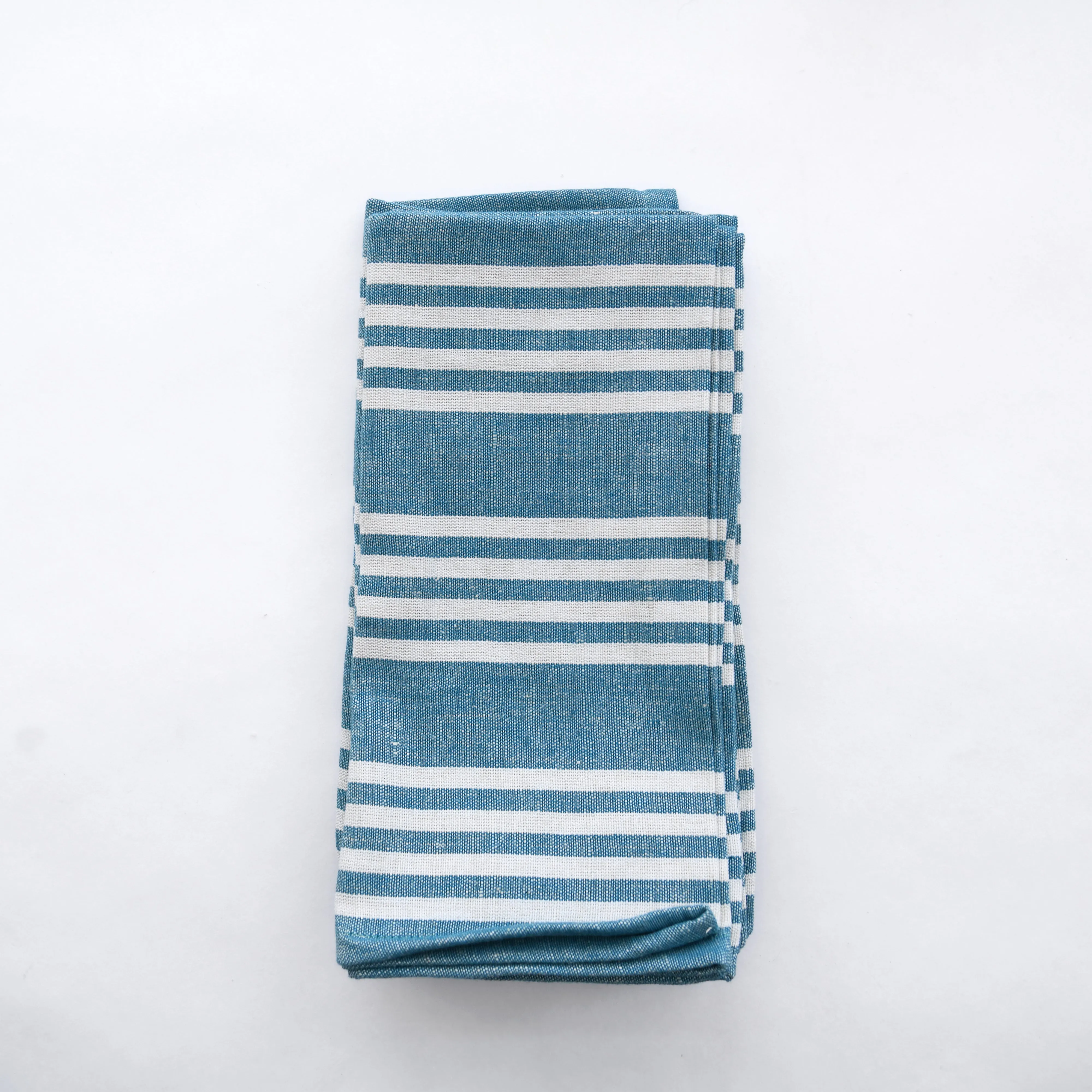 Linen   Cotton Ticking Stripe Napkins, Set of 4