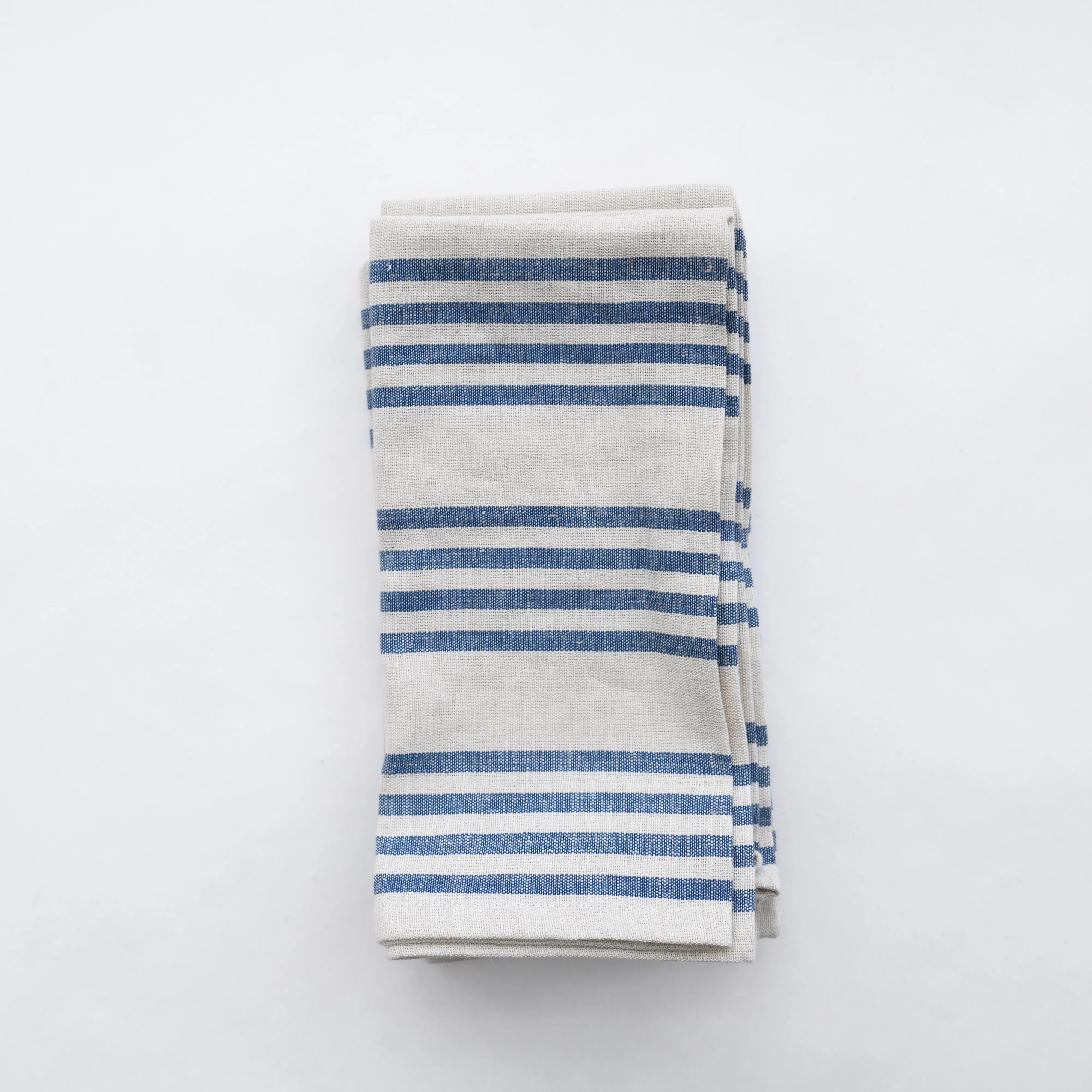 Linen   Cotton Ticking Stripe Napkins, Set of 4