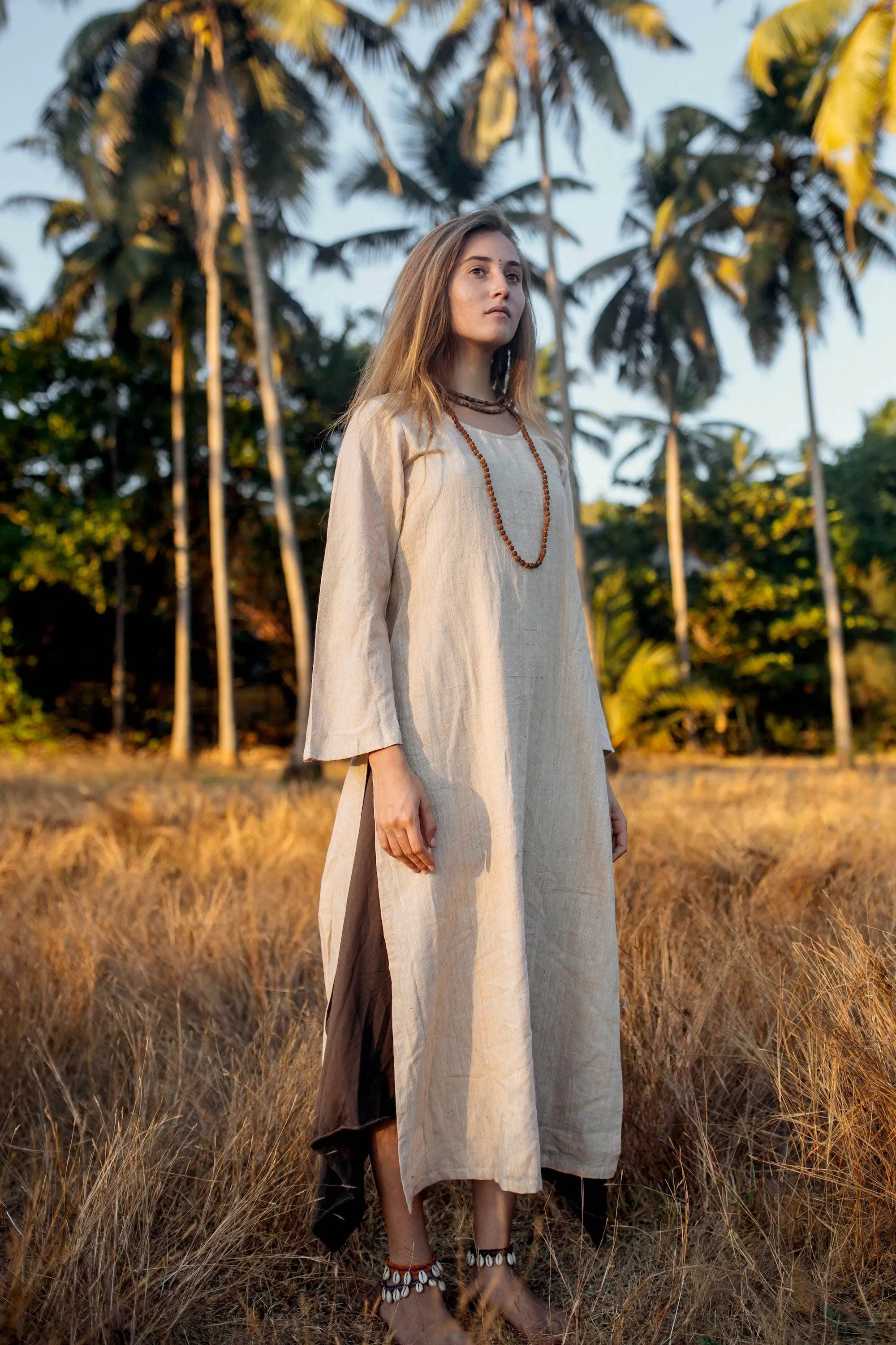 Long Sleeve Kurta Dress ⋙ Organic Cotton