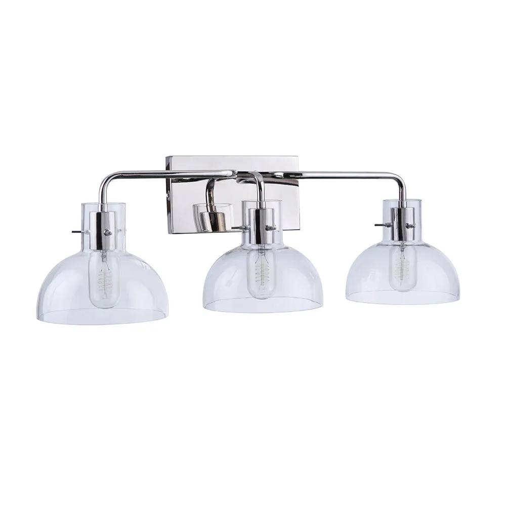 Lucian 3 Light Vanity - Polished Nickel