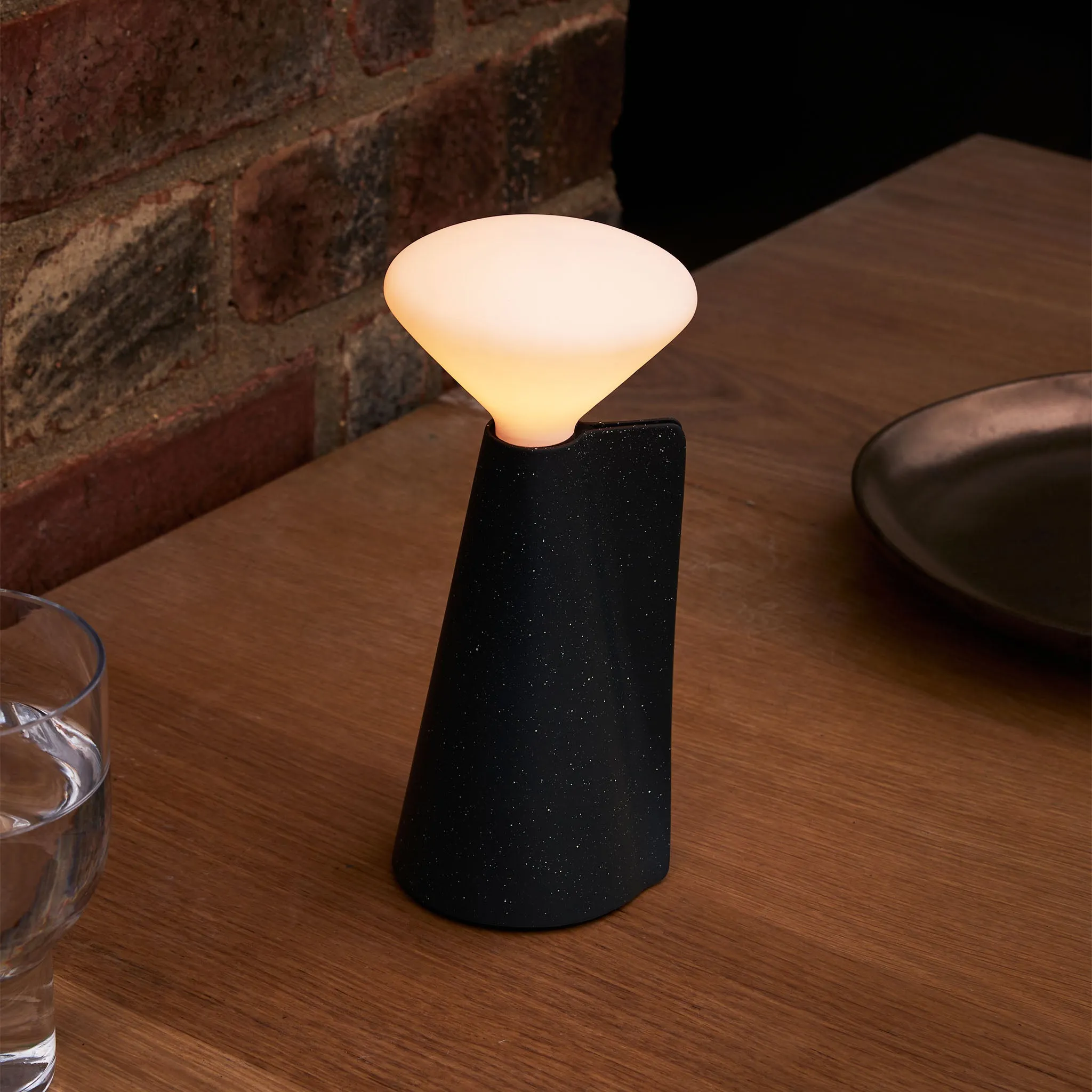 Mantle Portable Lamp in Granite Black