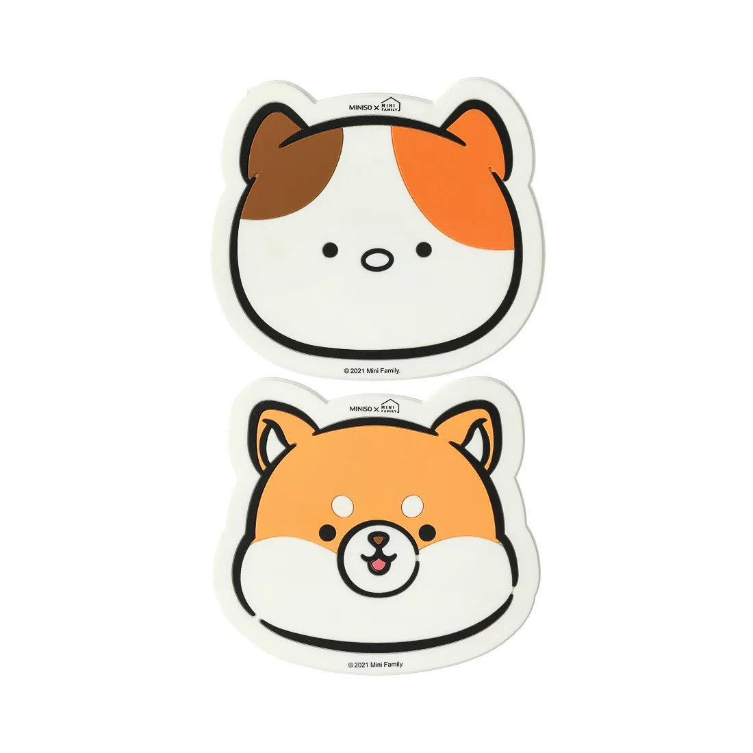 MINISO Mini Family Sports Cup Coasters (2pcs)(Memo Shiba)