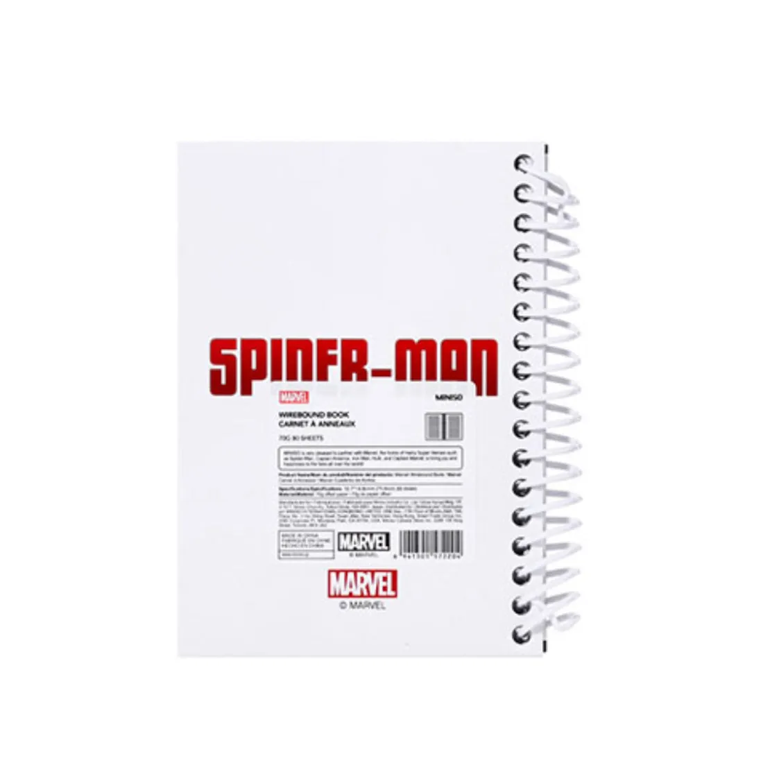 MINISO x Marvel - Cartoon Notebook Wirebound Book 80 Sheets, Small