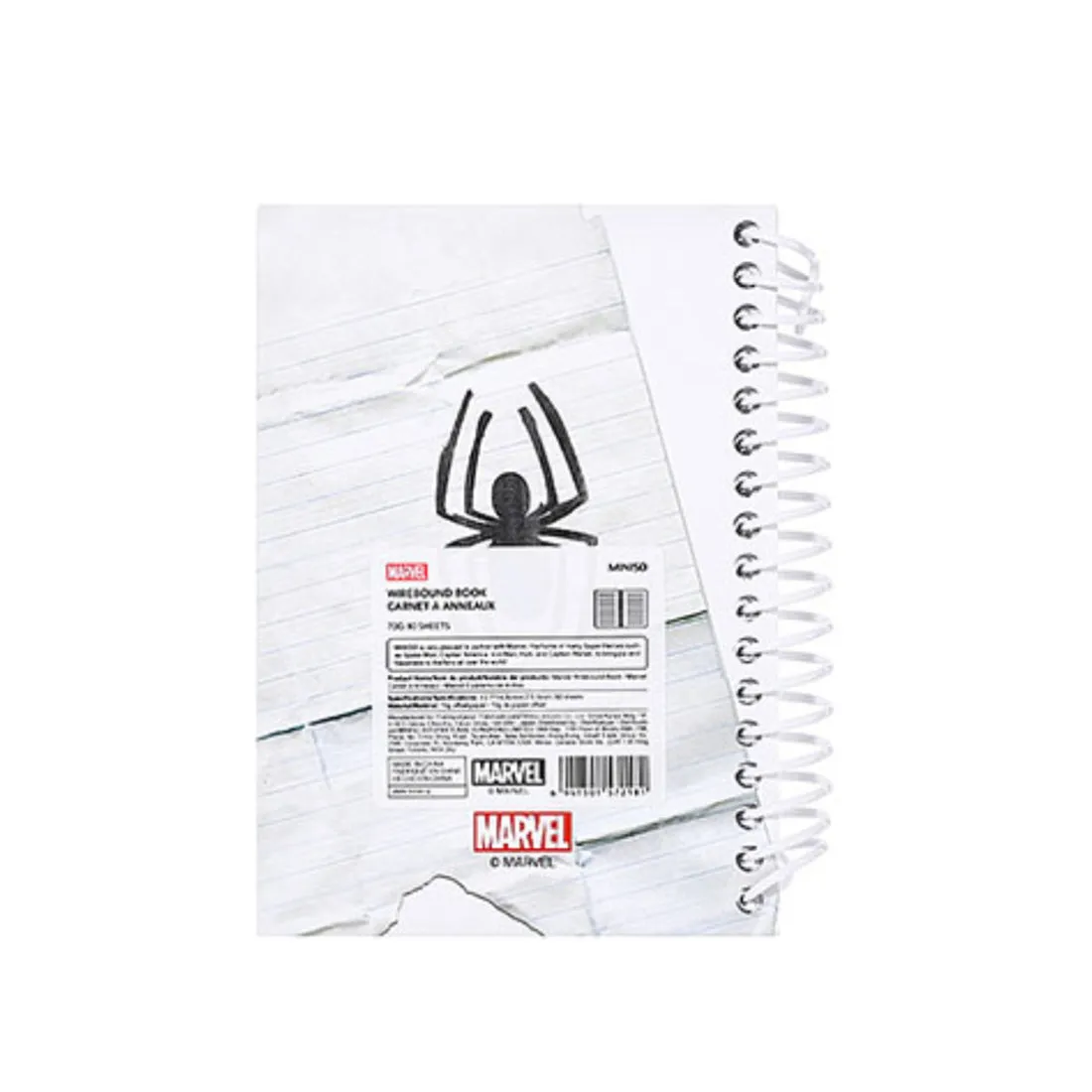 MINISO x Marvel - Cartoon Notebook Wirebound Book 80 Sheets, Small