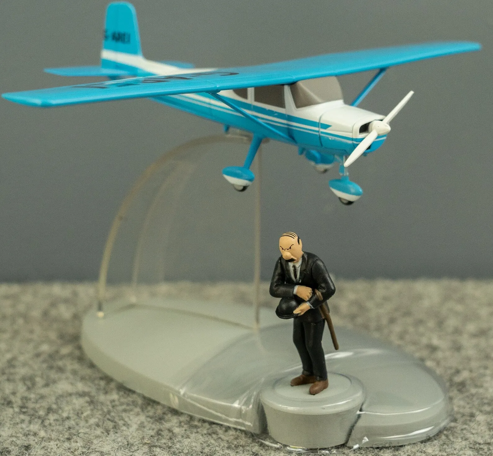 Moulinsart Avion Tintin 29543 Mullers Blue Plane: Black Island Hachette Model #23