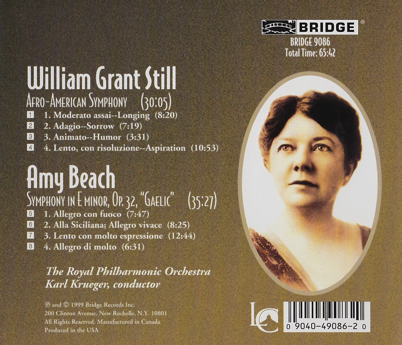 Music of Still and Beach <br> Royal Philharmonic Orchestra <BR> BRIDGE 9086