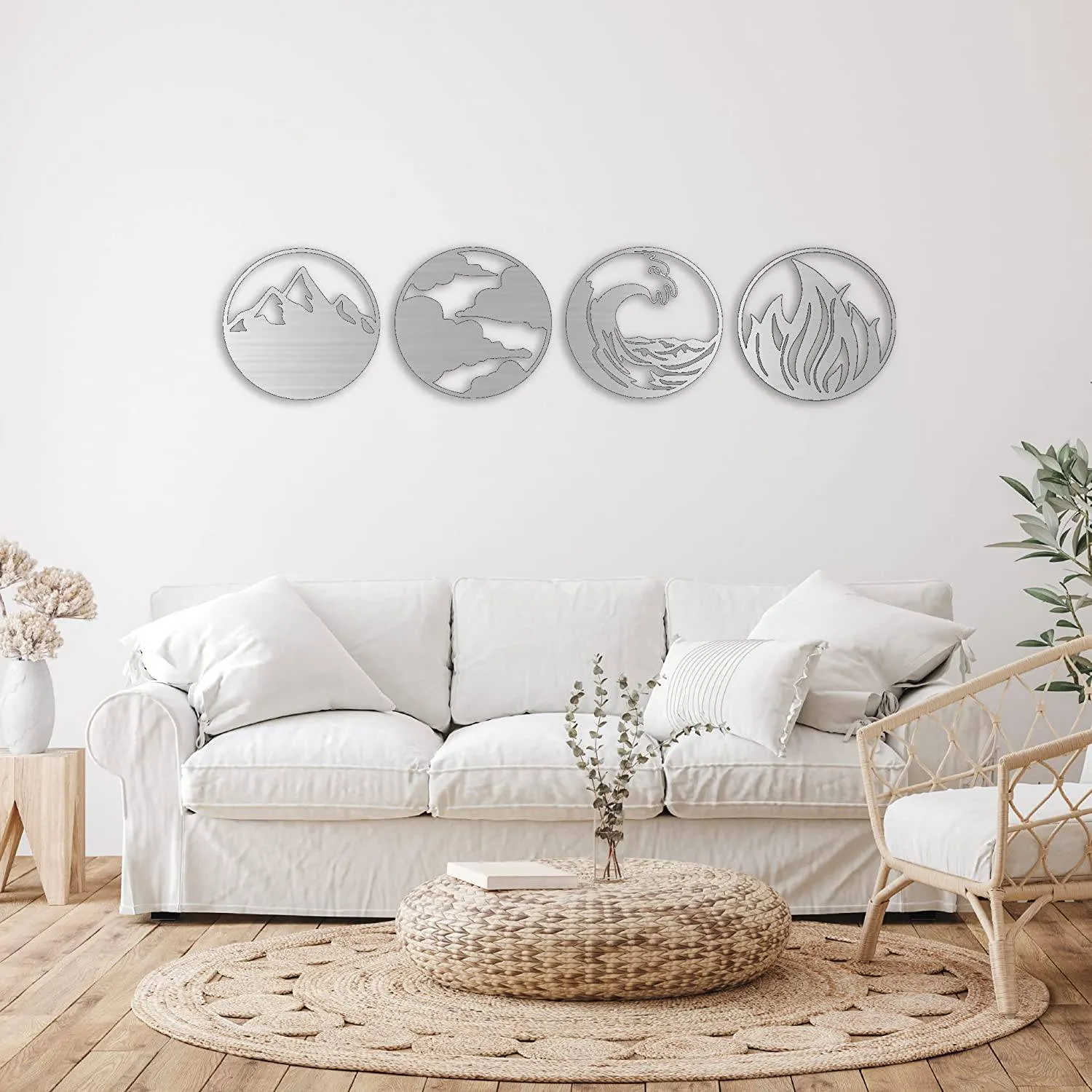 Nature's Four Elements - Metal Wall Art