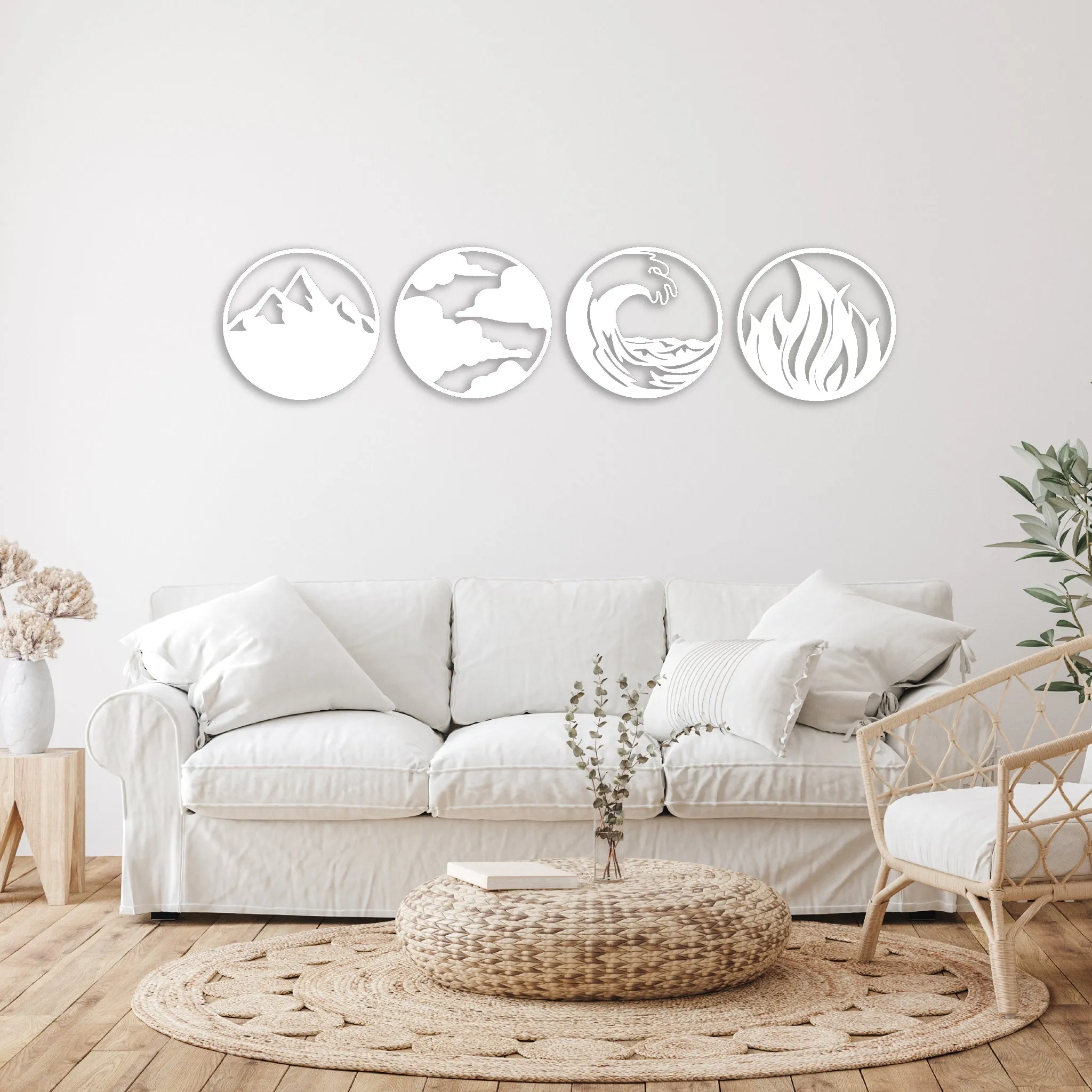 Nature's Four Elements - Metal Wall Art