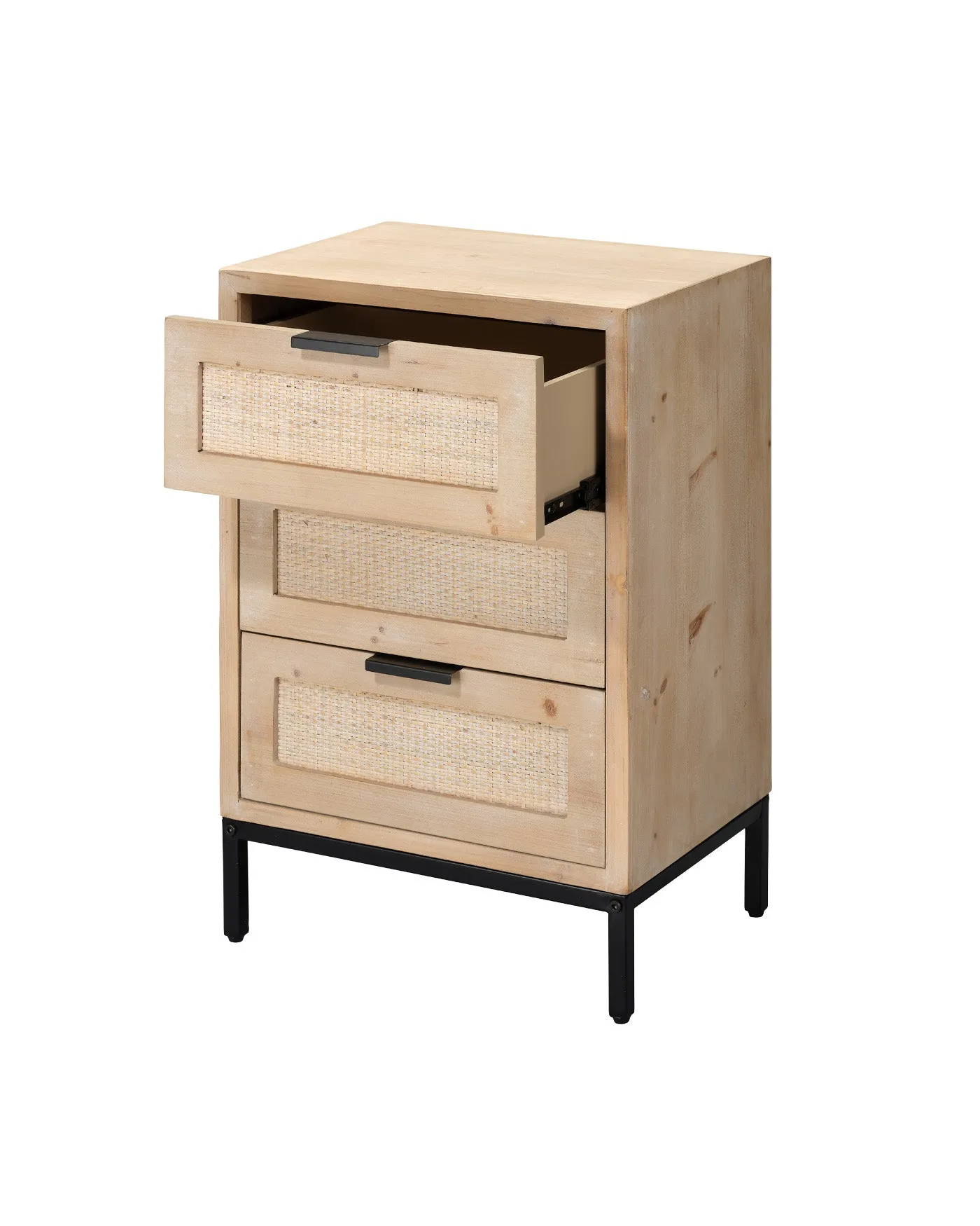 Reed 3 Drawer Side Table