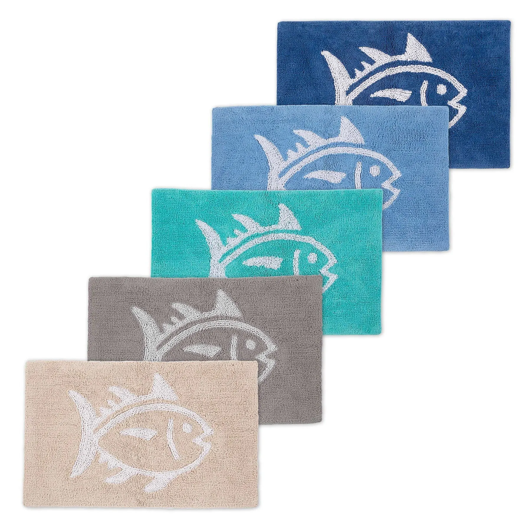 Reversible Skipjack Bath Rug - 17”W x 24”L