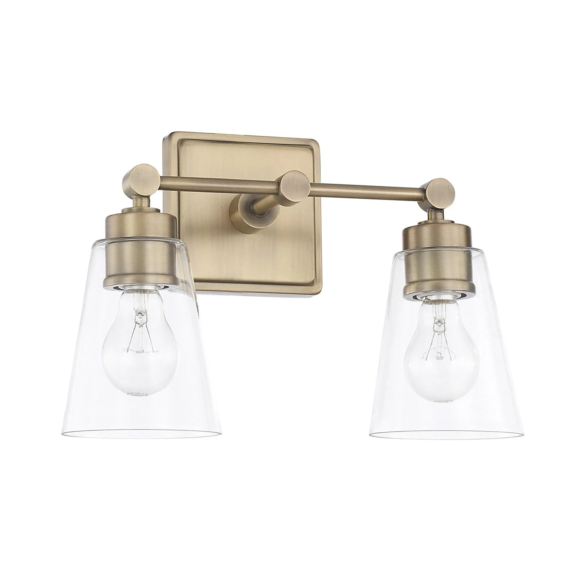 Rory 2 Light Vanity - Aged Brass