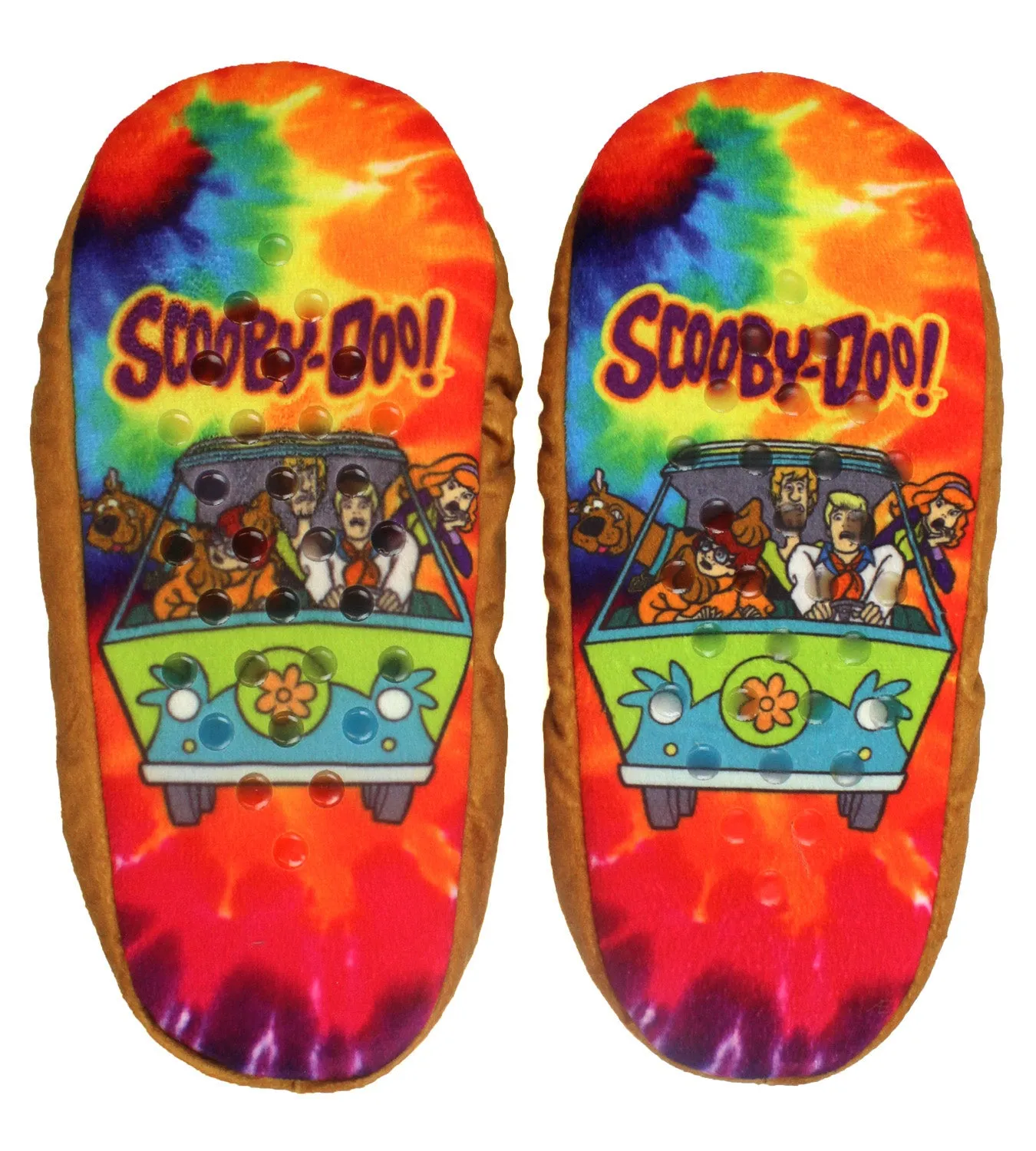 Scooby Doo Slipper Socks With Tie Dye Mystery Machine No-Slip Sole