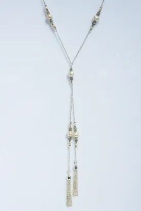 Sea Dreams Pearl Tassel Necklace Labradorite