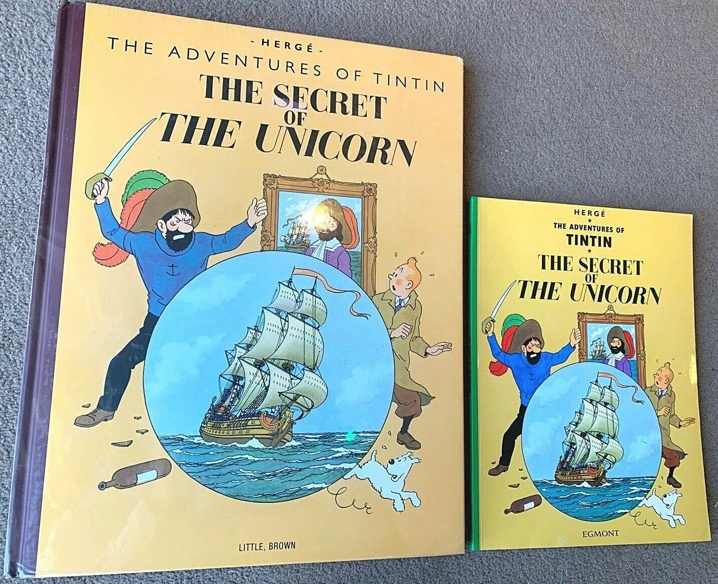 SECRET OF THE UNICORN Little Brown 2012 1st GIANT Facsimile Edition Tintin Book