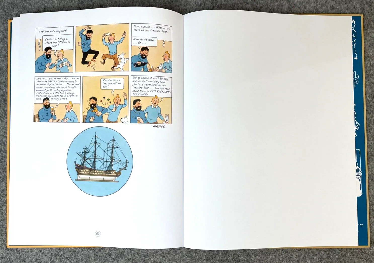 SECRET OF THE UNICORN Little Brown 2012 1st GIANT Facsimile Edition Tintin Book