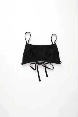 Signature Simple Bralette Top - Black