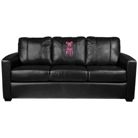 Silver Sofa with Ballet Slippers Logo Panel