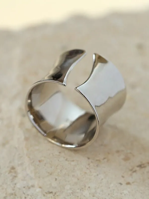 Simple Glossy Wide Open Ring