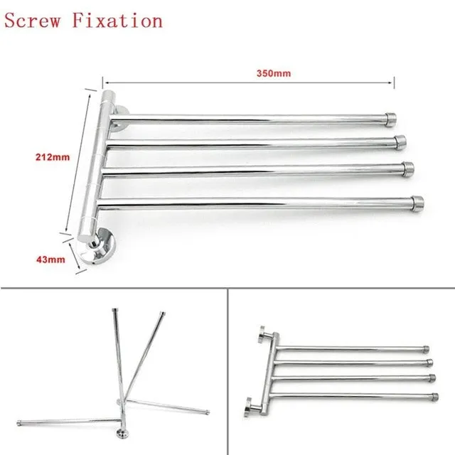 Stainless Steel Towel Shelf Wall-Mounted Bathroom Holder Adhesive Force Bathroom Shelf Pendant Toilet Roll Paper Hanging