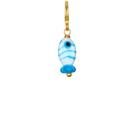 Striped Poisson Clip-On Charm