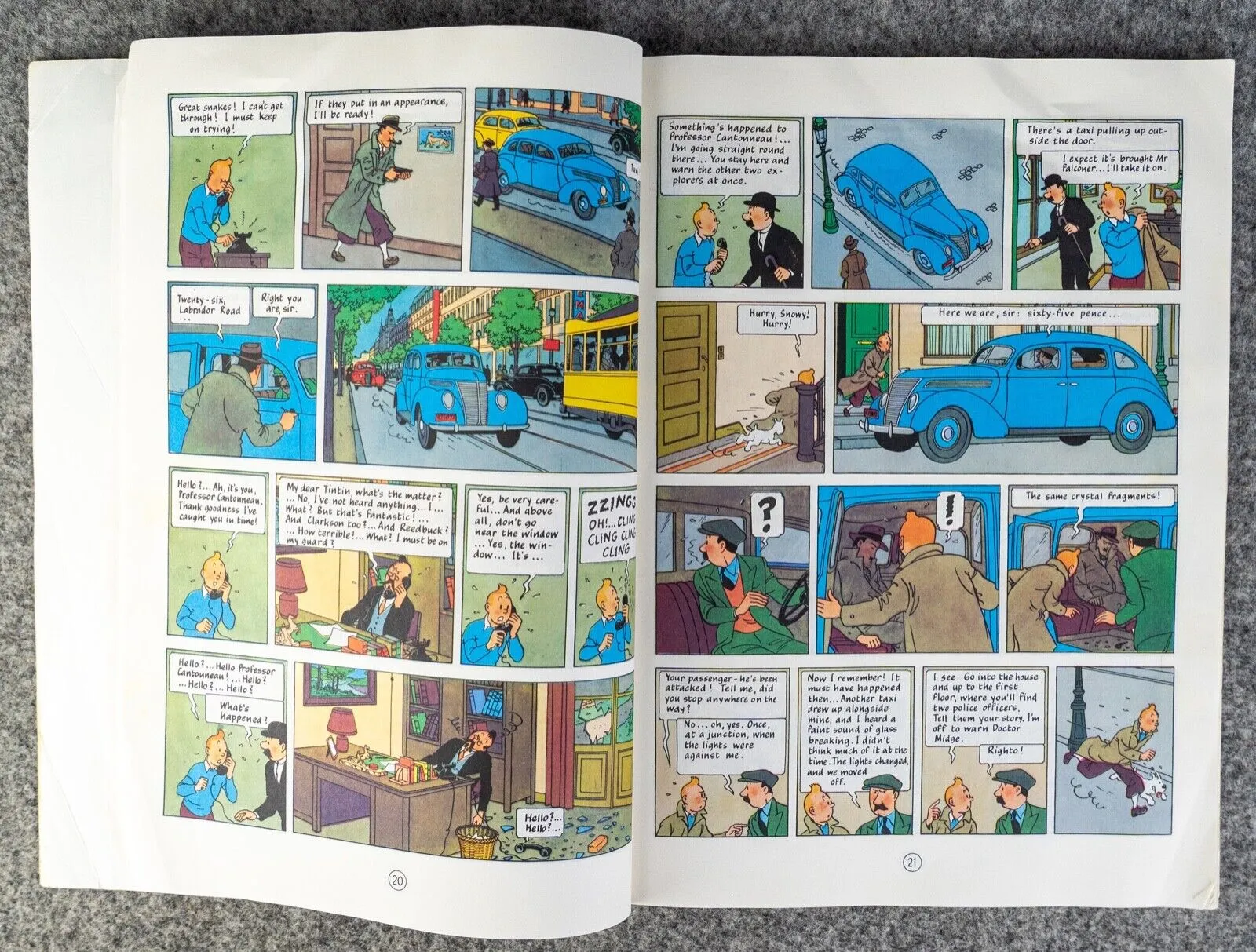 The Seven Crystal Balls - Tintin Mammoth UK Paperback Edition Book 1990s