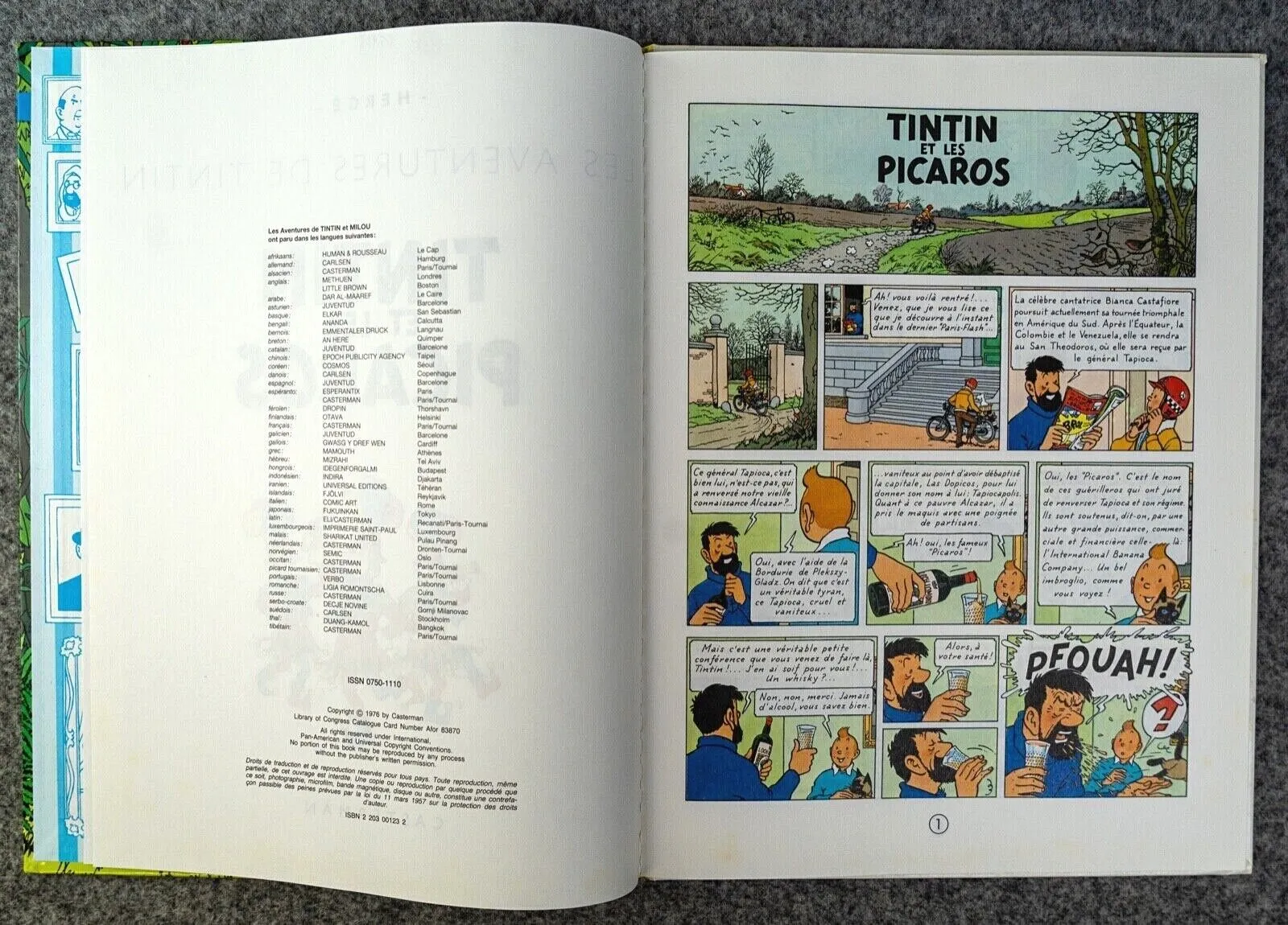 Tintin Et Les Picaros - Casterman Hardback French Tintin Book