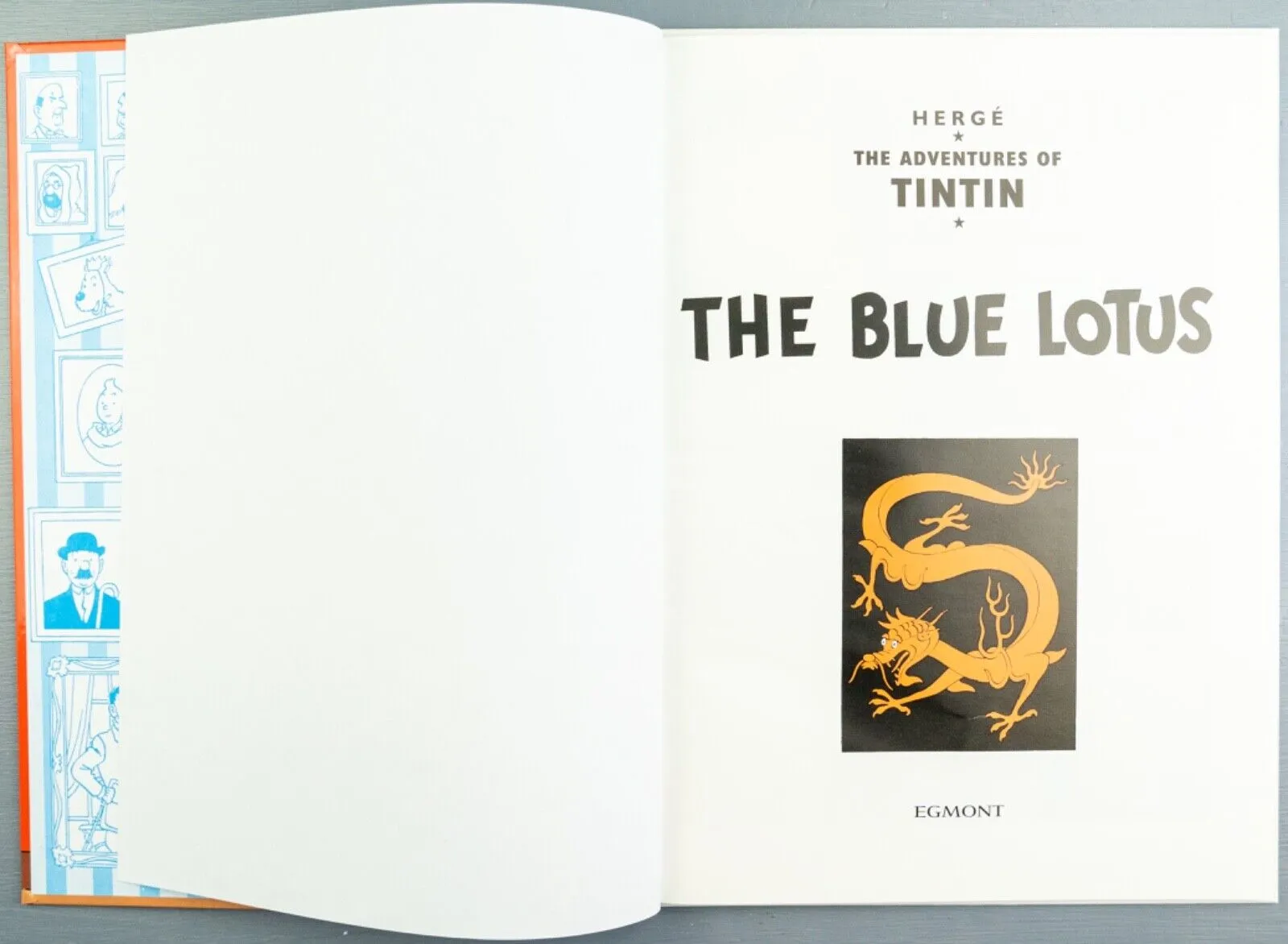 Tintin The Blue Lotus: Egmont 2000s Hardback Book UK Edition