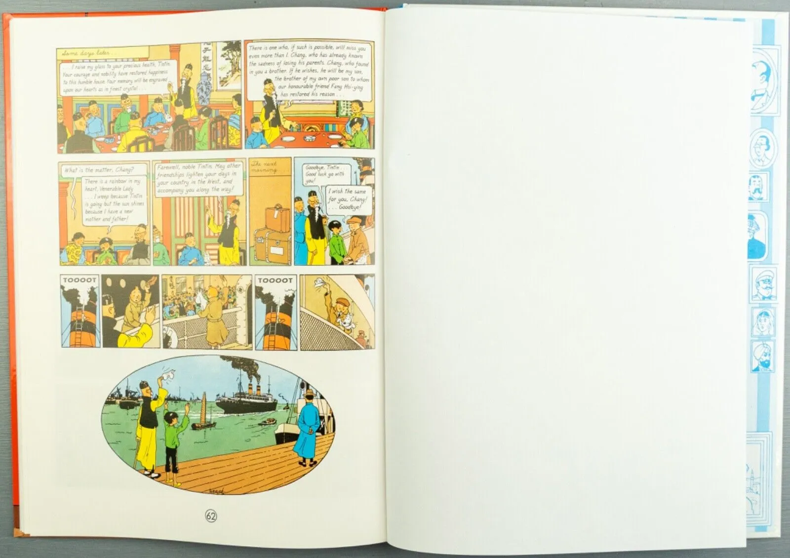 Tintin The Blue Lotus: Egmont 2000s Hardback Book UK Edition