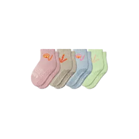 Toddler Aquatic Gripper Calf Sock 4-Pack