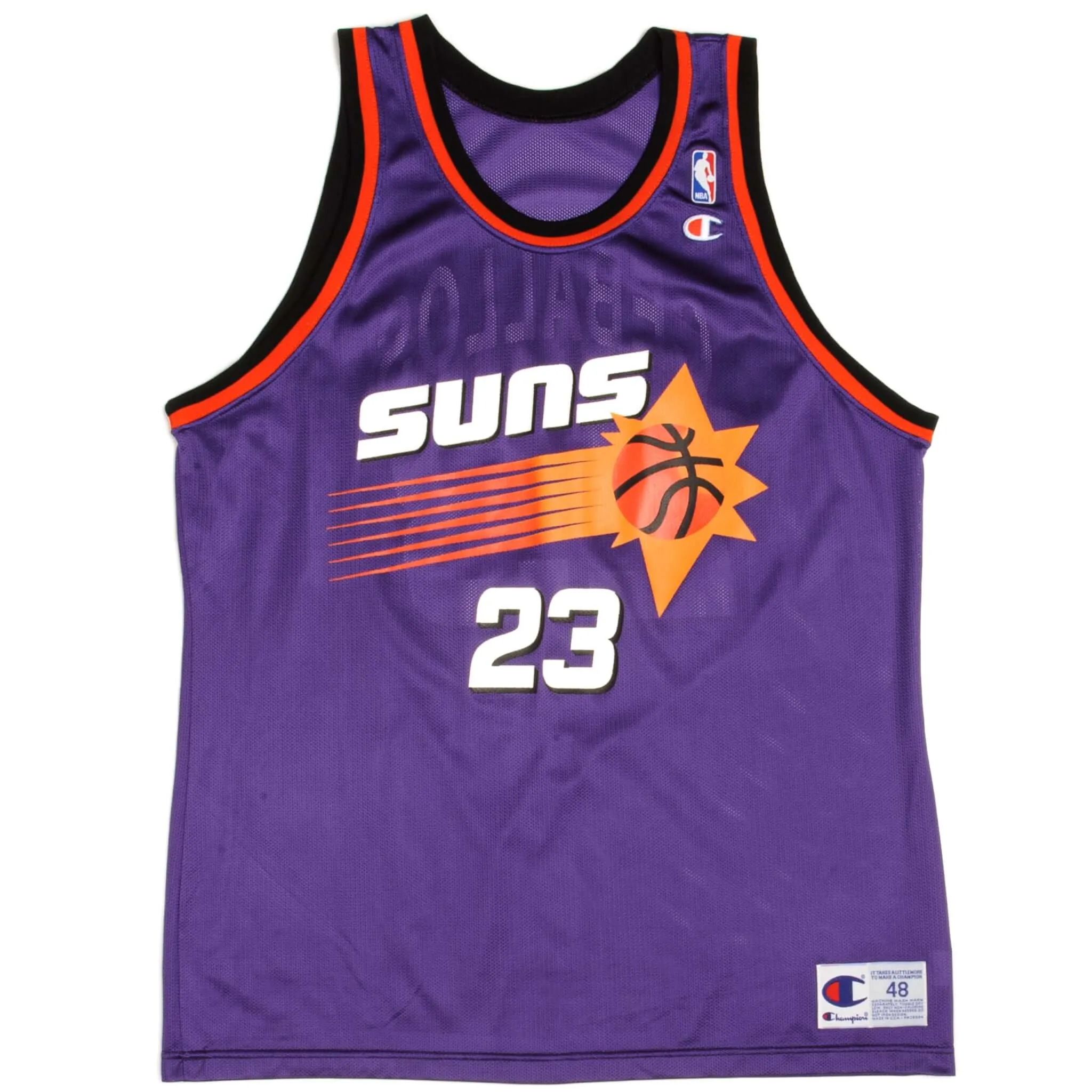 VINTAGE CHAMPION NBA PHOENIX SUNS CEBALLOS #23 JERSEY 1990-1994 SIZE 48 MADE IN USA