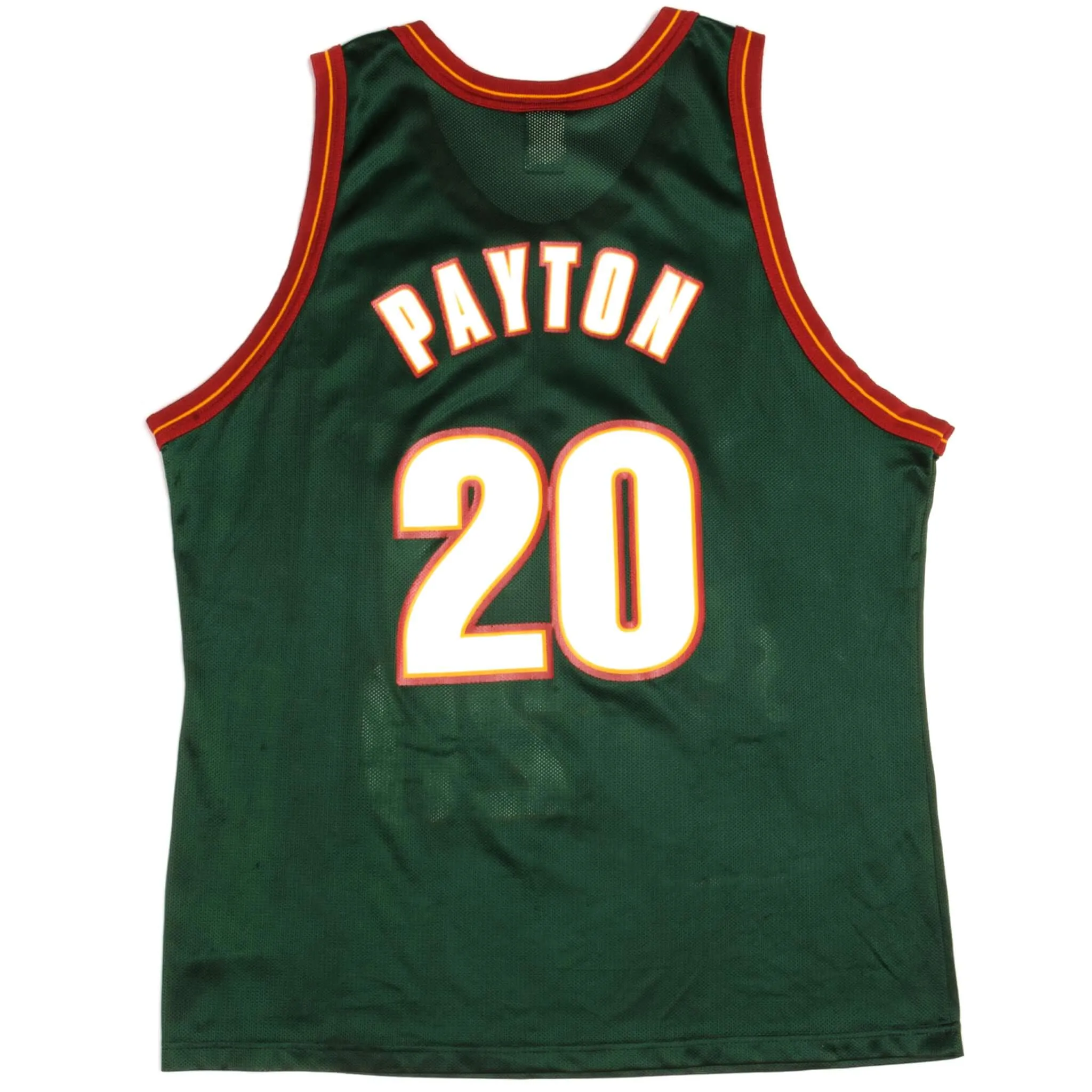 VINTAGE CHAMPION NBA SEATTLE SUPERSONICS PAYTON #20 JERSEY 1990s SIZE 48