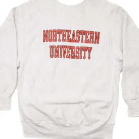 VINTAGE CHAMPION REVERSE WEAVE NORTHEASTERN UNIVERSITY SWEATSHIRT 1990-MID 1990'S SIZE LARGE MADE IN USA