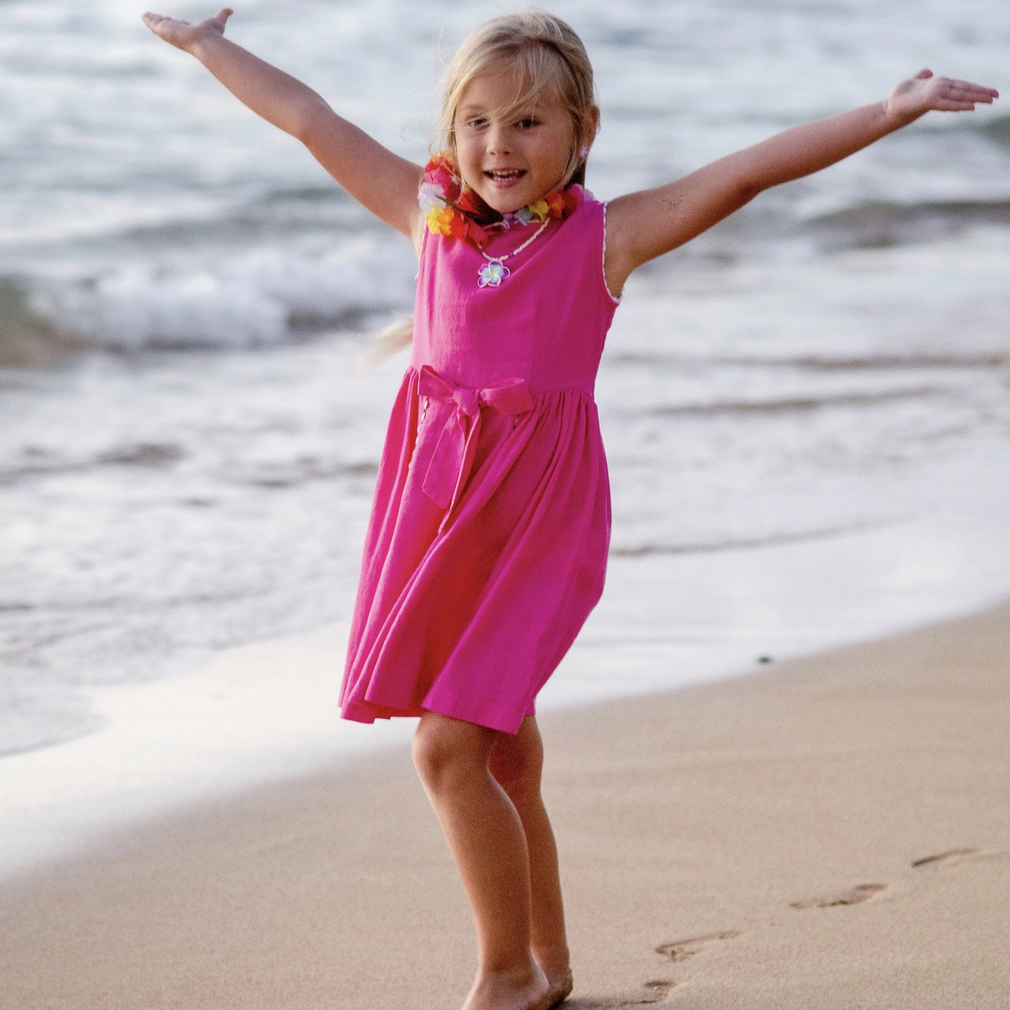 Walk on the Beach in Pink