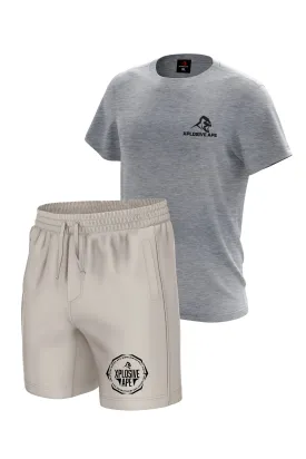 XAPE Essential Sports Grey Tee & Troop Sand Shorts Bundle